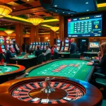 Gamblers enjoying high-stakes excitement at fun79 casino with vibrant tables and slot machines.