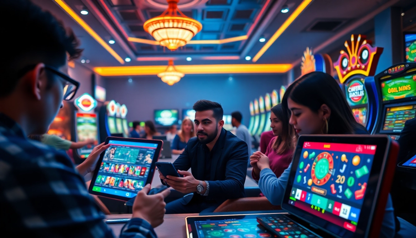 Engaging online gaming scene highlighting luck8win.live platform with diverse players.