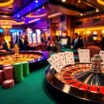 Experience the thrill of win678 with a luxurious casino scene featuring poker chips and roulette.