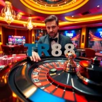Experience the excitement of TR88 casino gameplay with a vibrant roulette scene full of action.