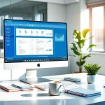 现代工作区电脑屏幕上的 WPS Office 软件界面，展示高效生产力。