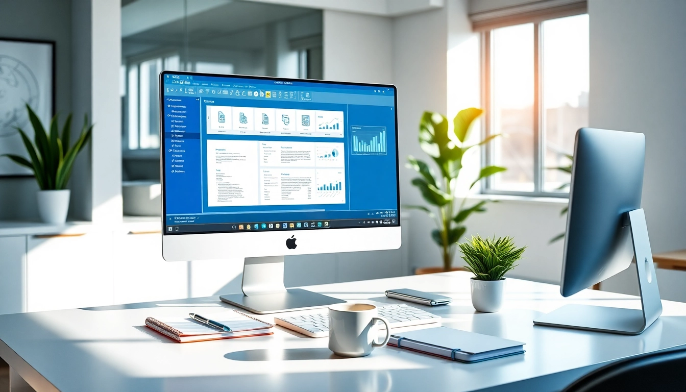 现代工作区电脑屏幕上的 WPS Office 软件界面，展示高效生产力。