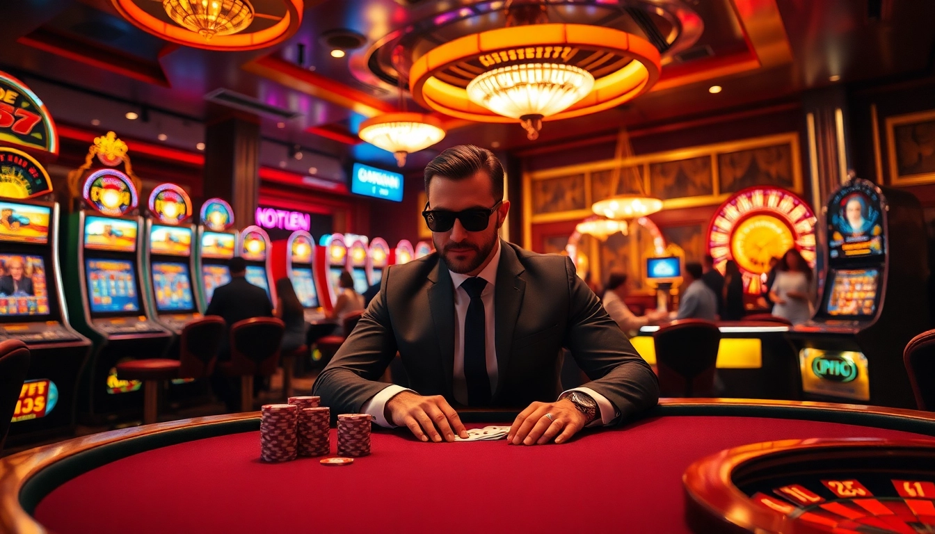 Experience the thrill of net truyen as players engage in exciting casino games surrounded by luxury.