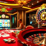 Exciting gambling action at ALO789 with poker chips and cards on a vibrant casino table.