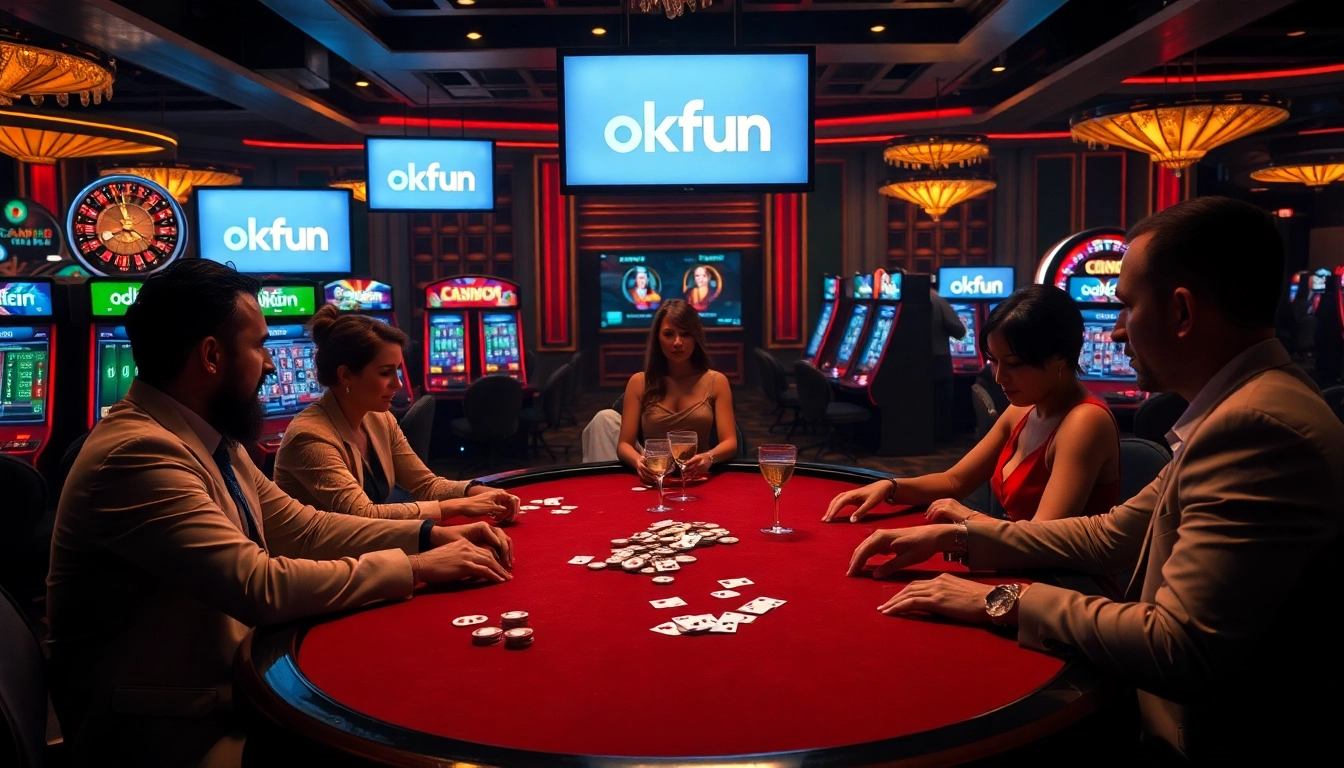 Experience thrilling gameplay at okfun casino with exciting poker tables and vibrant slot machines.