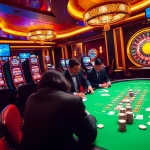 Engaged gamblers strategizing at a vibrant casino table with 789win betting options visible.