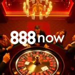 Experience excitement at the 888now casino roulette table featuring vibrant chips and cards.