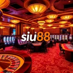Players enjoying thrilling games at siu88 casino with rich décor and excitement.