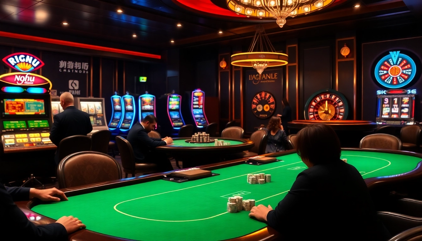 Nohu restaurant's thrilling gambling ambiance with high-stakes poker action and exquisite decor.