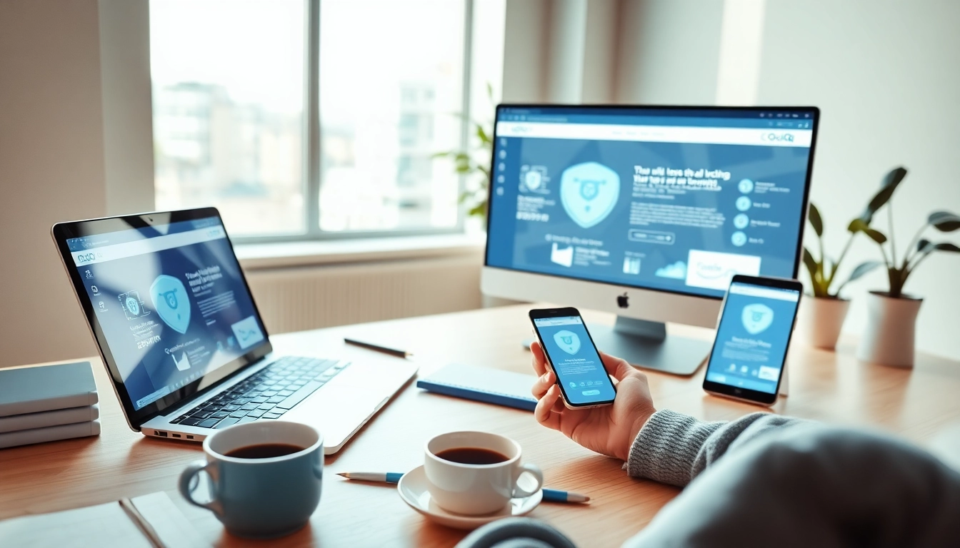 QuickQ官网：一个现代化工作区，展示在多设备上无缝使用 VPN 以实现终极在线隐私。