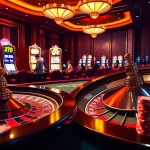 Experience the excitement of win55 with vibrant casino imagery showcasing poker and roulette.