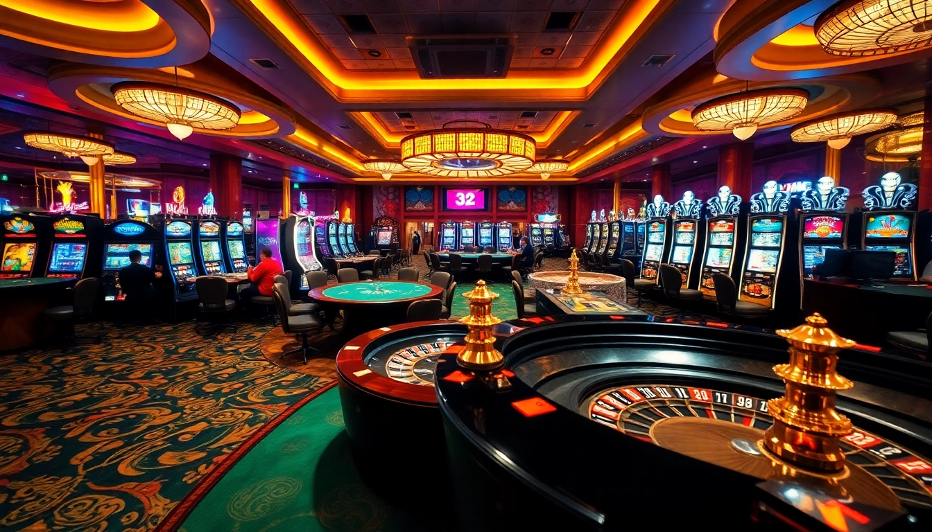 Players enjoying thrilling games at 32WIN casino, featuring roulette, poker, and slots.