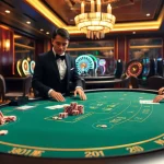 Experience the thrill of Tài Xỉu MD5 with immersive casino gameplay surrounded by dazzling elements.