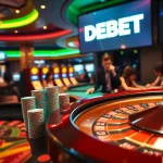 Experience thrilling gaming moments with DEBET at an immersive casino environment.