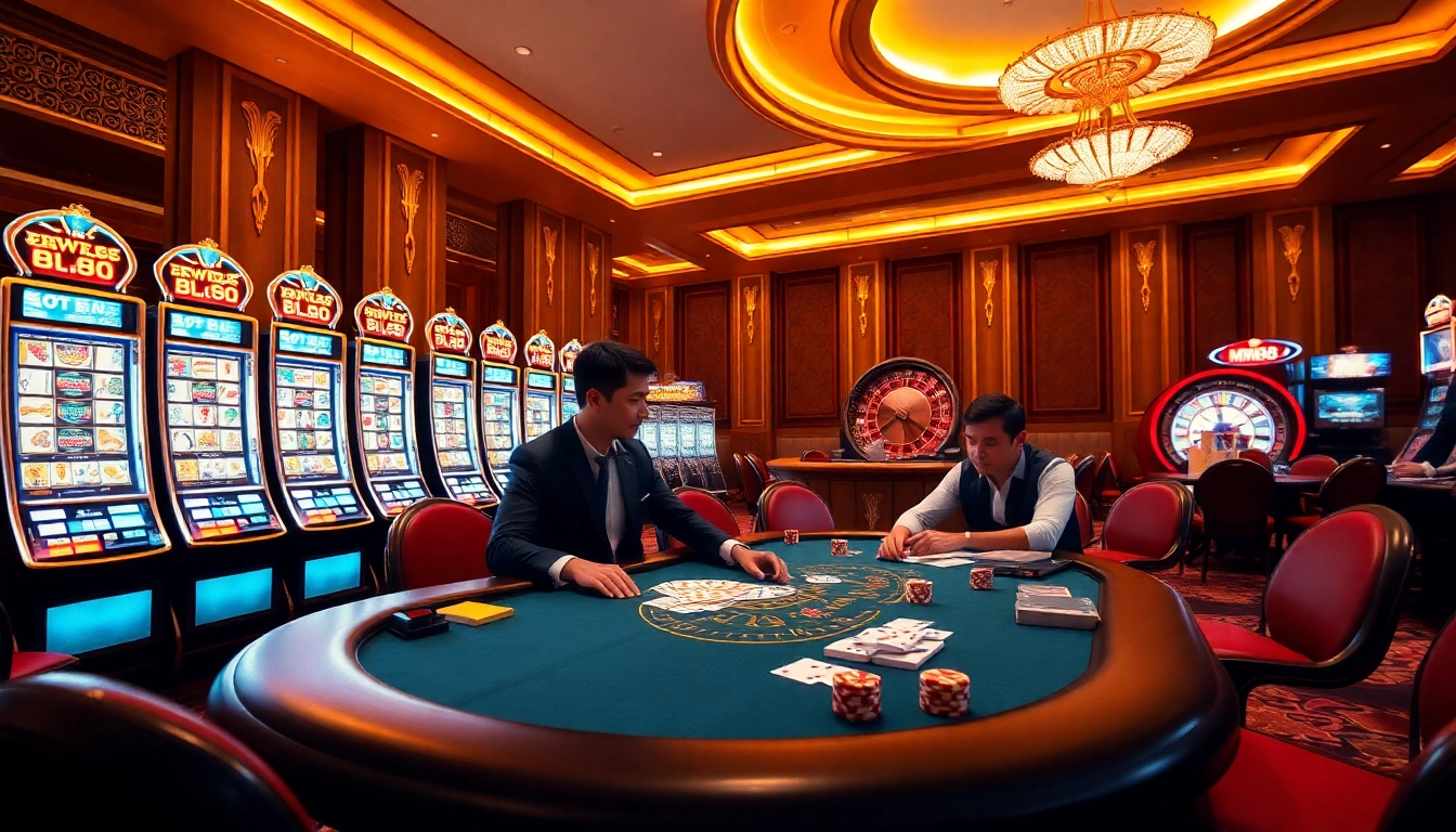 Experience thrilling gameplay at MM88's luxurious online casino with poker and slot machines.