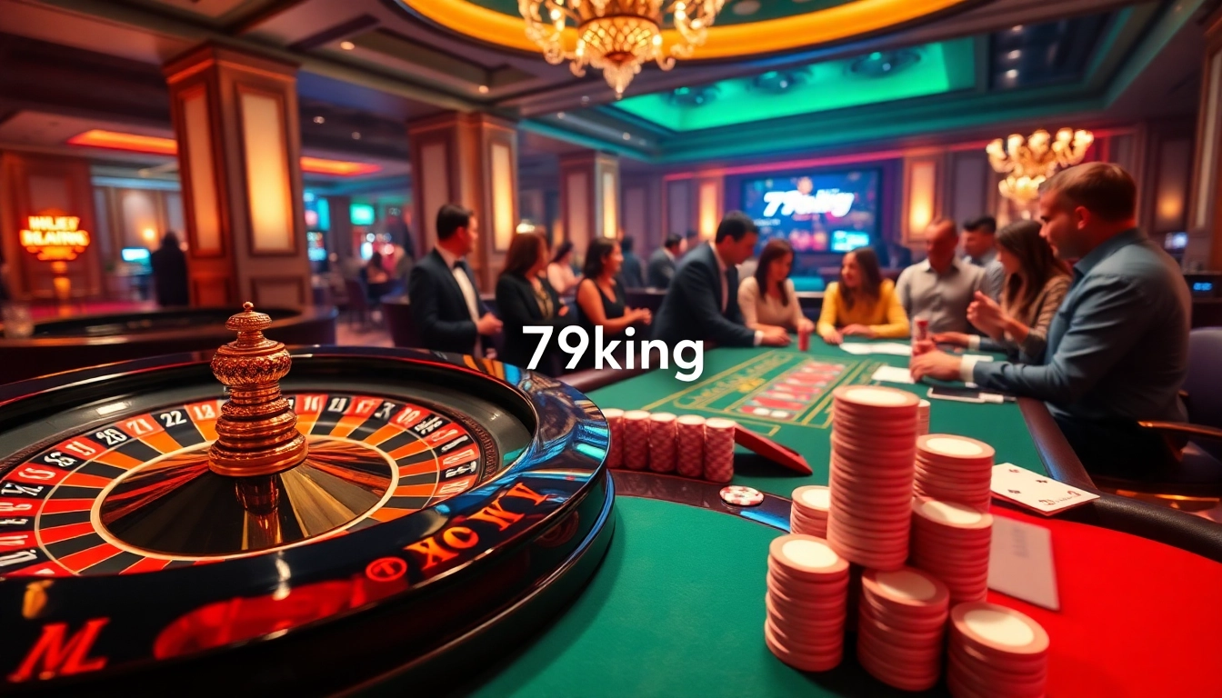 Experience winning with 79king at a luxurious casino featuring roulette and poker games.