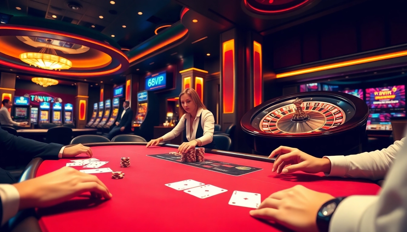 Experience top gaming action at 68VIP's luxurious virtual casino tables.