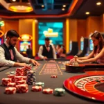 Experience the thrill of winning at https://nohu90.tools/ with vibrant casino visuals featuring tables and slot machines.