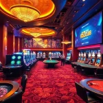 Experience the excitement of B52Club with vibrant gaming tables and lively players in action.
