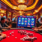 Nohu-themed slot machine spinning in a vibrant casino environment with players engaged in thrilling games.