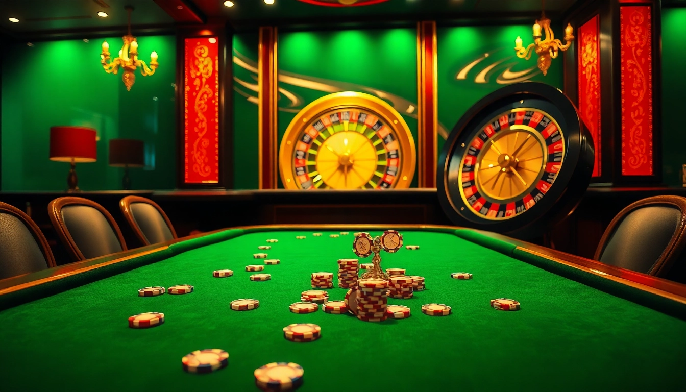 Experience high-stakes excitement with hm88 at this luxurious poker table scene.