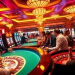 Engaged players enjoying games at 888VI Casino, showcasing vibrant poker chips and roulette wheels.