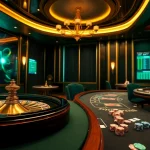 The excitement of betting at https://www.vvjl6.com/ with a luxurious casino backdrop featuring poker chips and roulette.