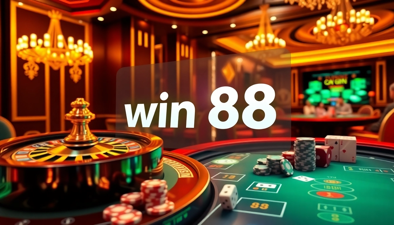 Experience the excitement of win 88 with poker chips and a live dealer in a vibrant online casino.