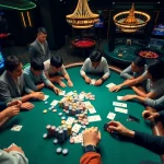 Players enjoying lô đề online at an elegant casino table with vibrant poker chips.