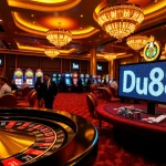 Experience thrilling casino action with Du88, vibrant gaming tables, and lively players.