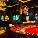 Players engaging at the luxurious casino with 88xx poker chips and vibrant slot machines.