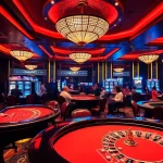 Experience HAYBET excitement at a high-stakes casino table, players engaged in thrilling games.
