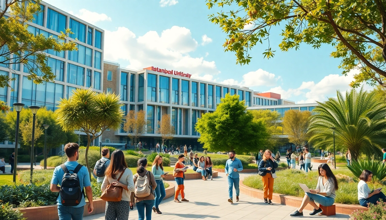 Students engaging at Istanbul Medipol University apply their knowledge in a dynamic campus environment.