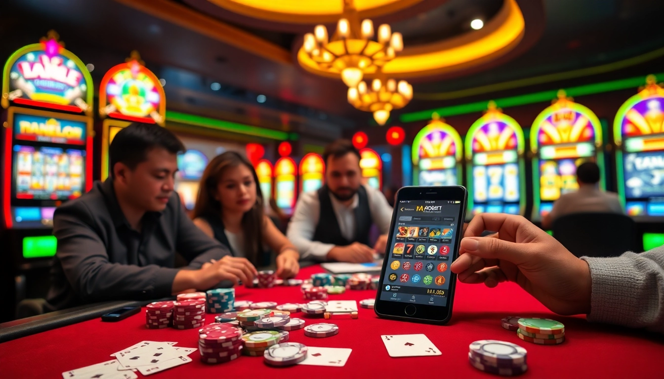 Experience thrilling gameplay at vaobet.jp.net with poker chips and casino action.