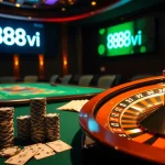 Experience the thrill of winning at the 888vi casino with vibrant poker tables and exciting gambling action.