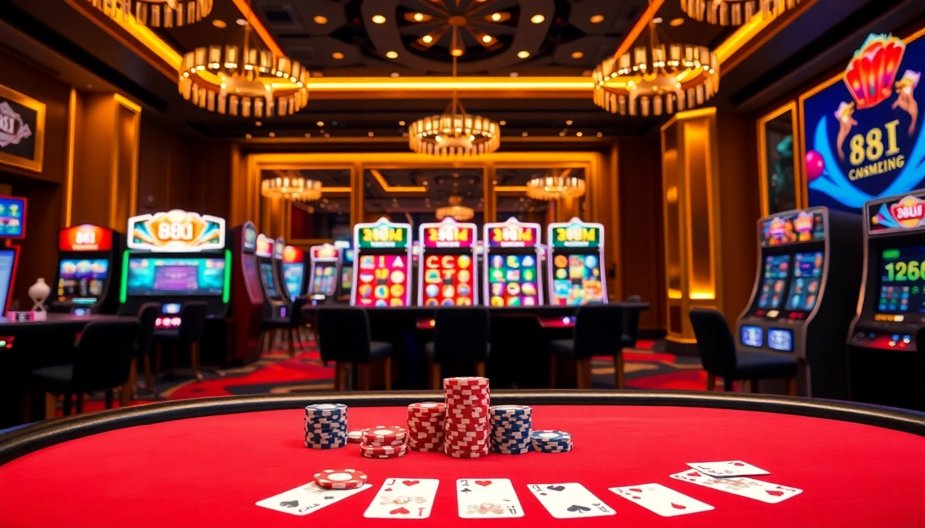 Experience thrilling moments with 88i nhà cái at an upscale poker table featuring vibrant chips and elegant cards.