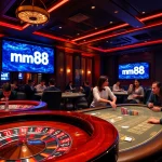 Experience the thrill of mm88 at a luxurious casino with vibrant games and engaging players.