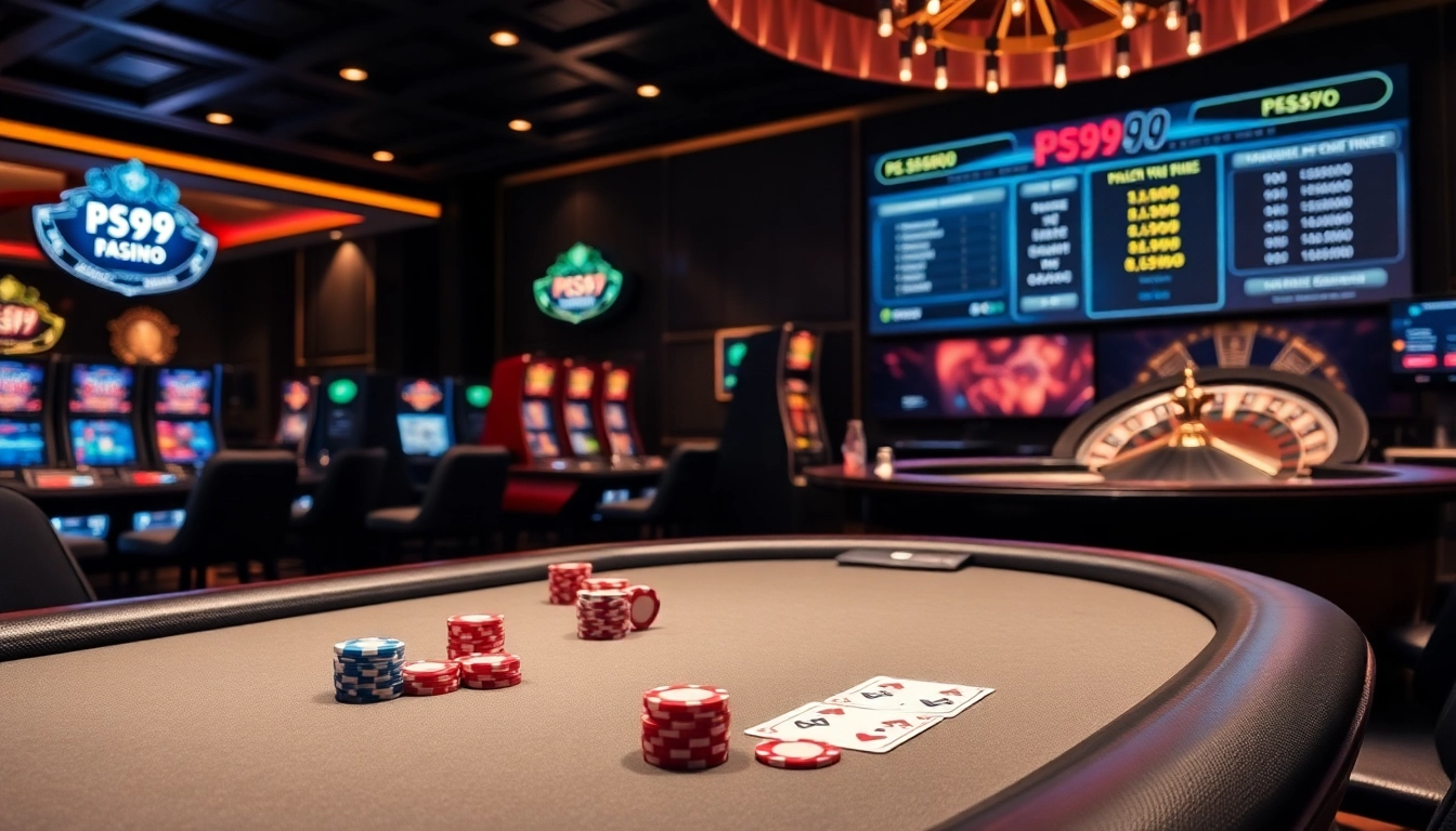Experience the thrill of gambling at PS99, featuring vibrant casino tables and exciting online games.