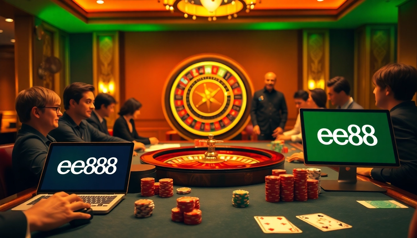 Experience thrilling gameplay at ee88 with professional dealers and vibrant casino tables.