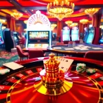 Experience the thrilling atmosphere of 88vv with vibrant casino visuals featuring poker chips and a roulette wheel.