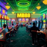 Exciting online gambling experience at MB88 with vibrant gaming scenes