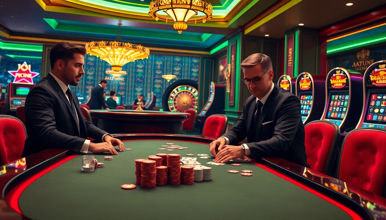 Experience high-stakes poker action at motchill tv, featuring a professional casino game atmosphere with vibrant colors and focus.