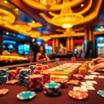 Dynamic poker game action at https://uu88.coach/ showcasing colorful chips and a roulette wheel.