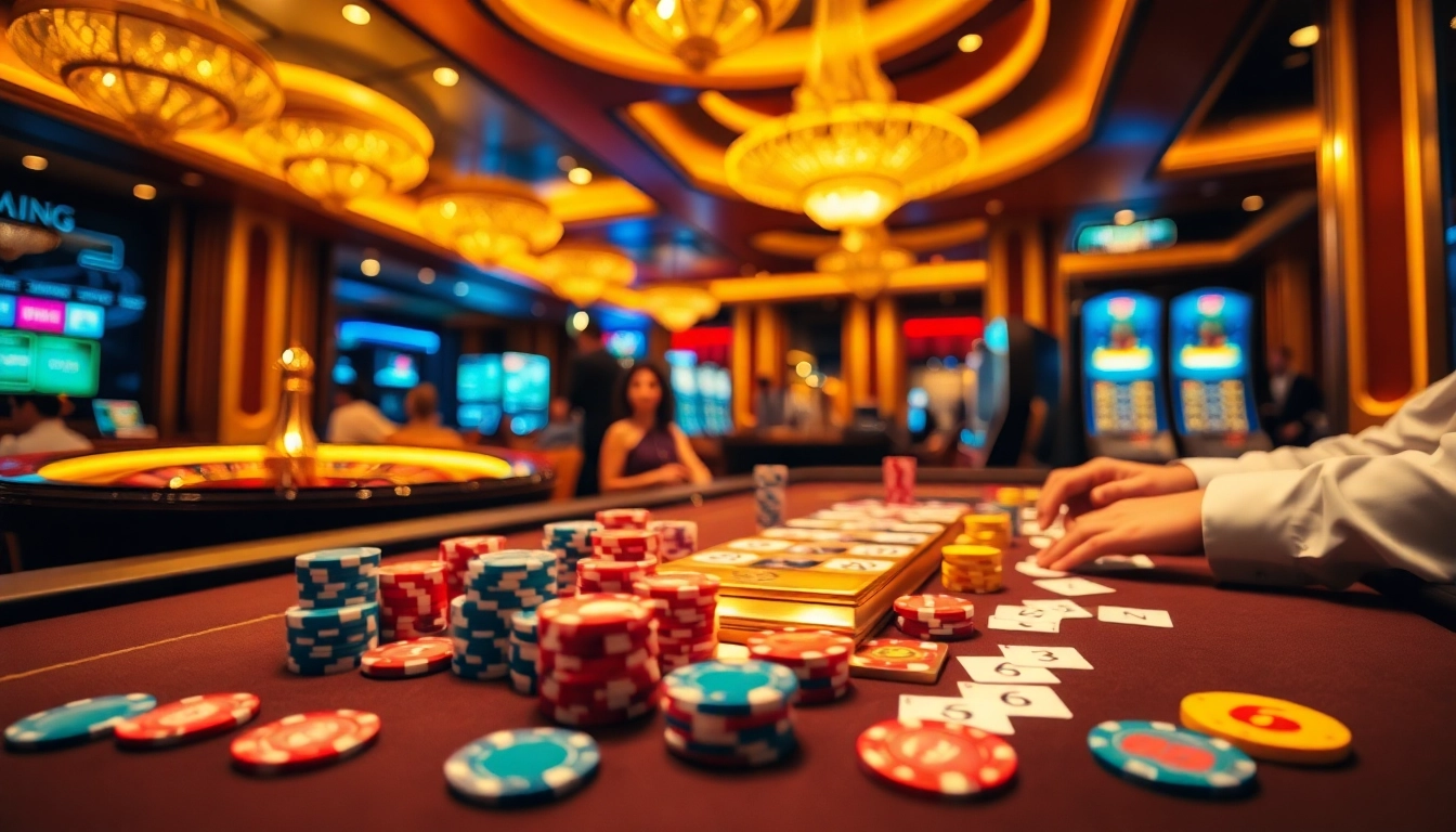 Dynamic poker game action at https://uu88.coach/ showcasing colorful chips and a roulette wheel.