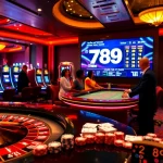 Experience the thrill of 789Win with engaging gamblers at a luxury casino table.