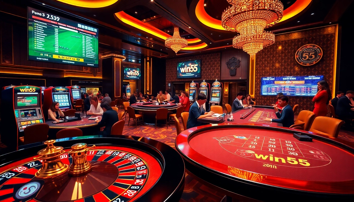 Experience excitement at win55 with vibrant casino tables, engaging card games, and thrilling slot machines.