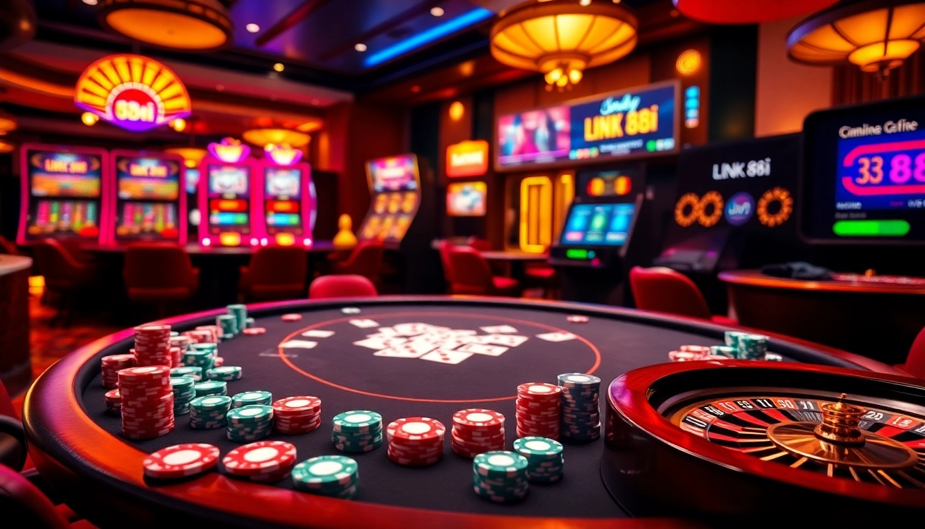 Experience the thrill of winning at the link 88i with vibrant casino tables and exciting games.