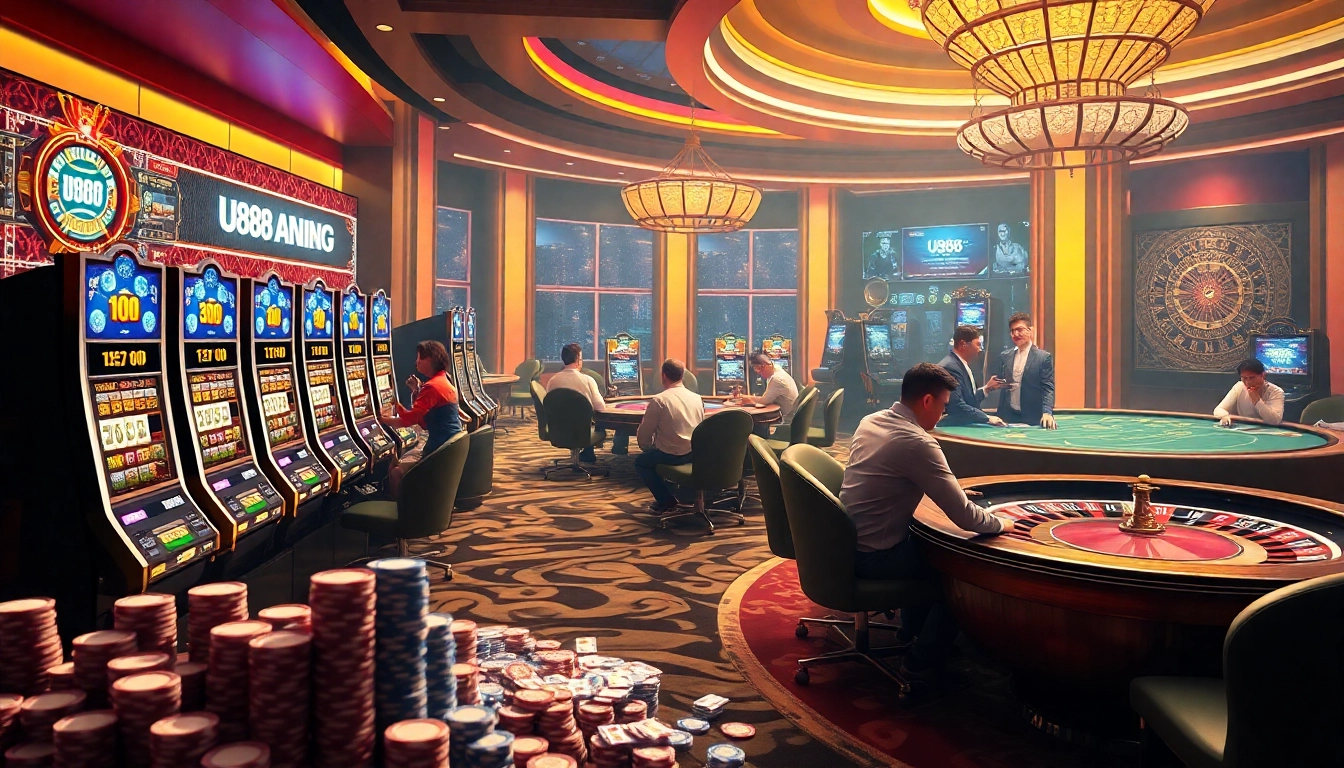 Experience thrilling online gambling at U888 with vibrant casino games and elegant design.