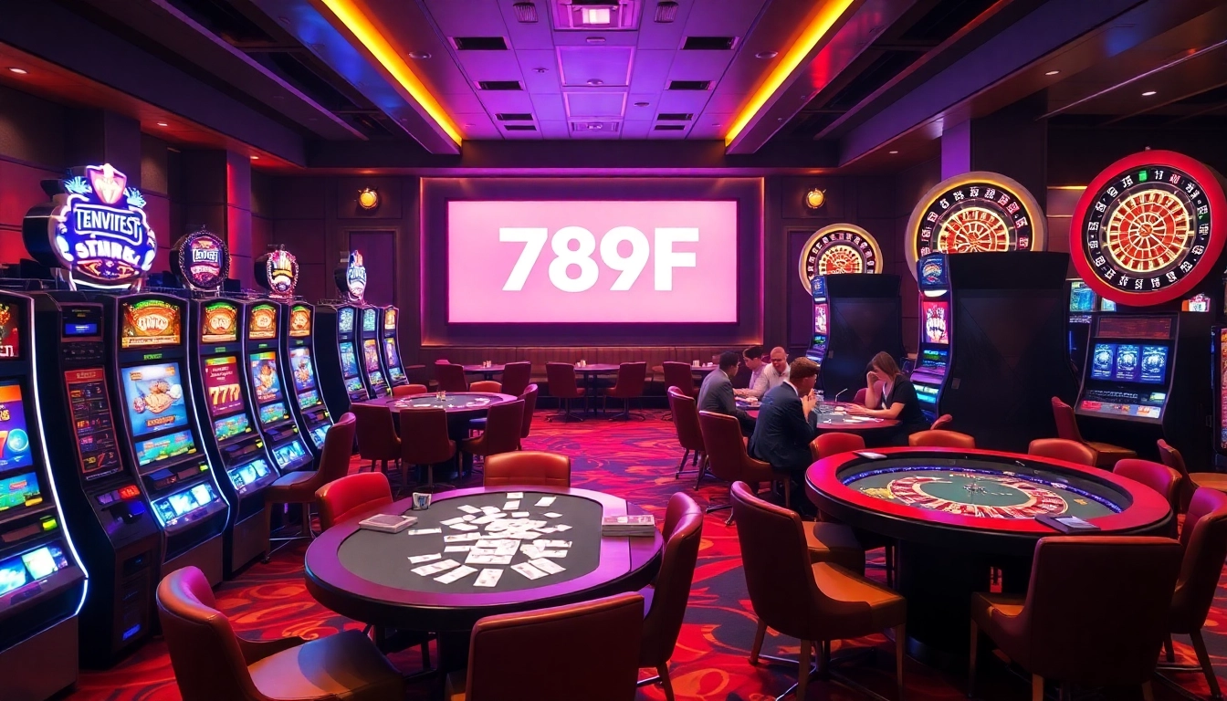 Experience thrilling gameplay at 789F with vibrant casino tables and exciting gaming action.