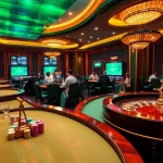 Exciting casino experience at https://f8bet.dental showcasing vibrant tables and thrilling gambling activities.